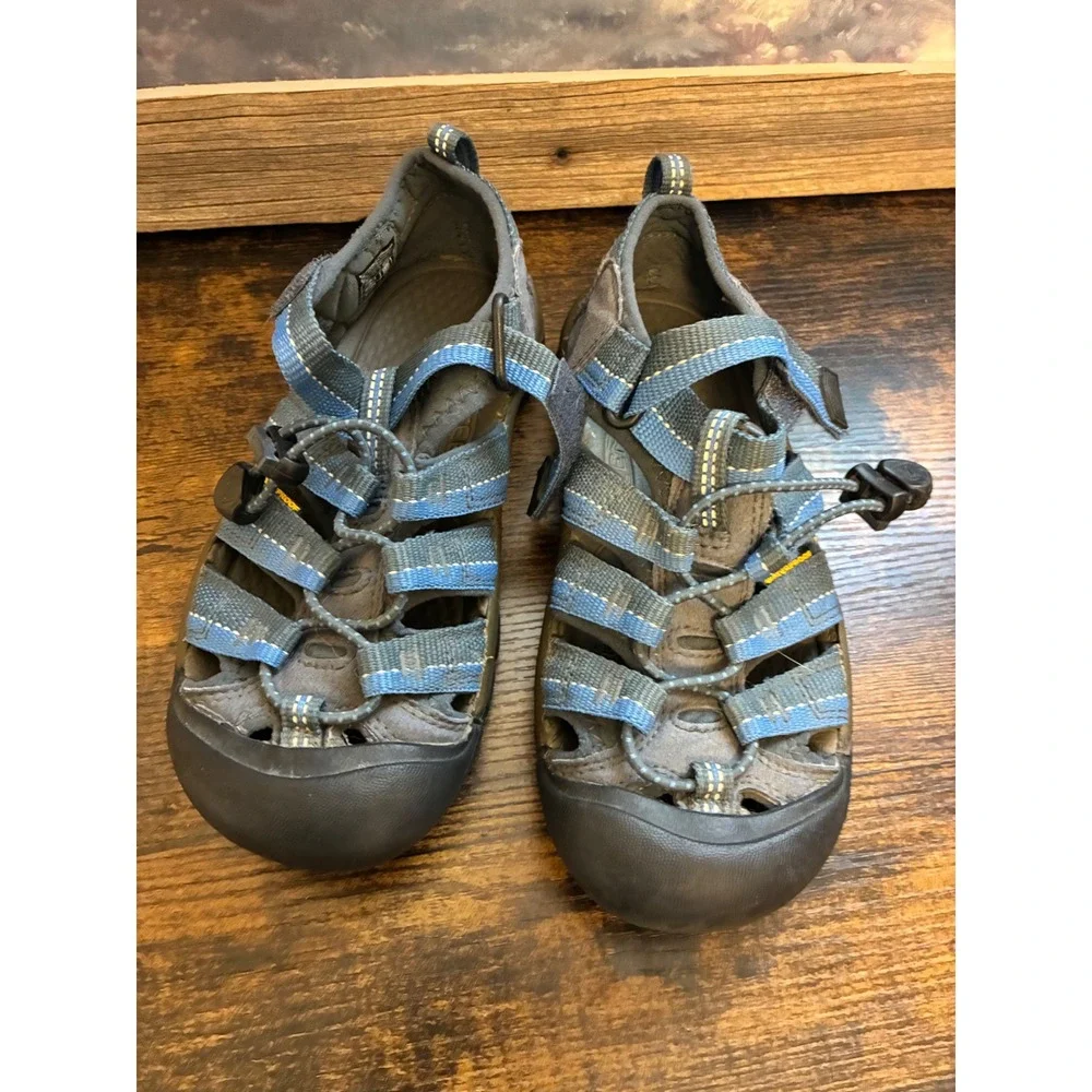 KEEN Kids Newport H2 Waterproof Hiking Sandals Blue Gray Outdoor Shoes